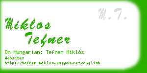 miklos tefner business card