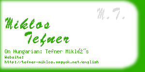 miklos tefner business card